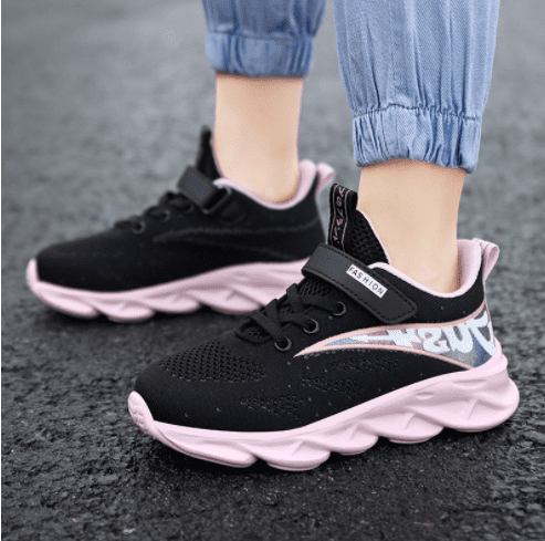 Lace-Up Girls Breathable Running Shoes - D N A Fitness&Beauty