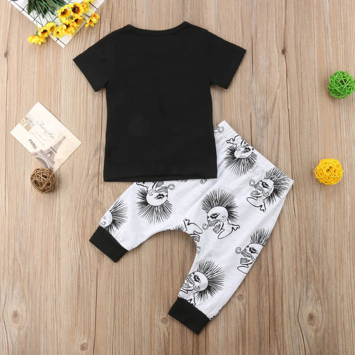 Baby Boy Clothes Black Skull - D N A WeaDWeaR