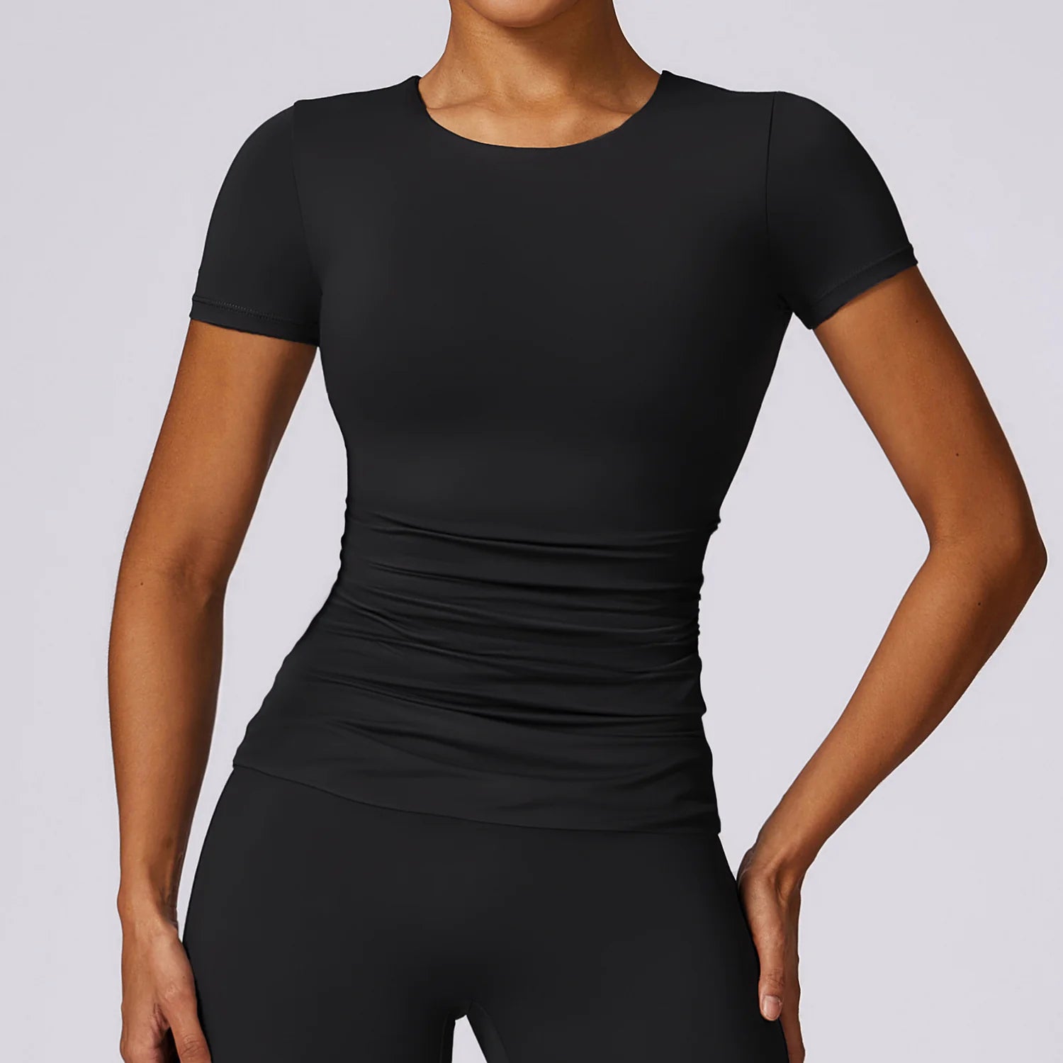 Activewear Yoga Short Sleeve Top - D N A WeaDWeaR