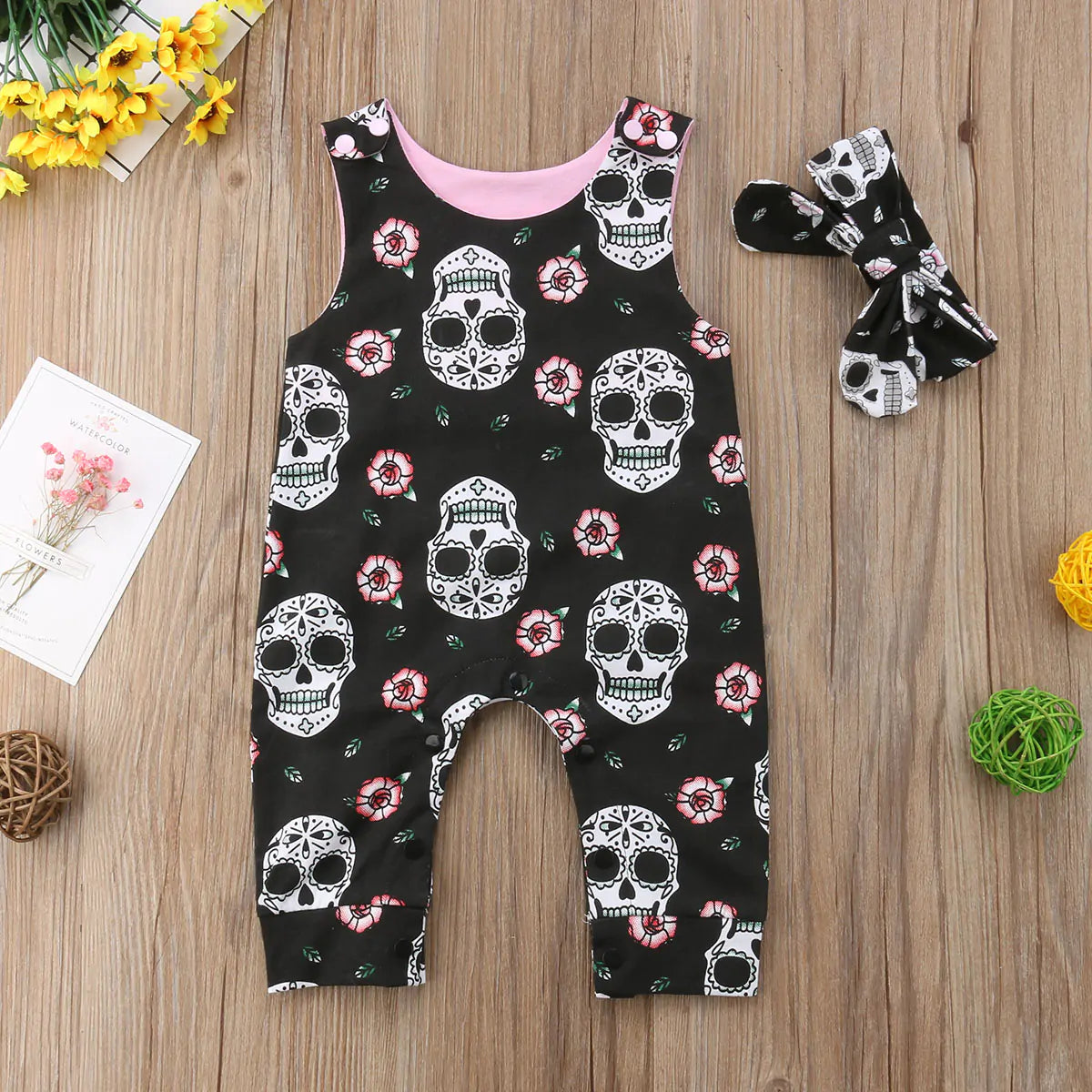 Baby Skull Romper Set - D N A WeaDWeaR