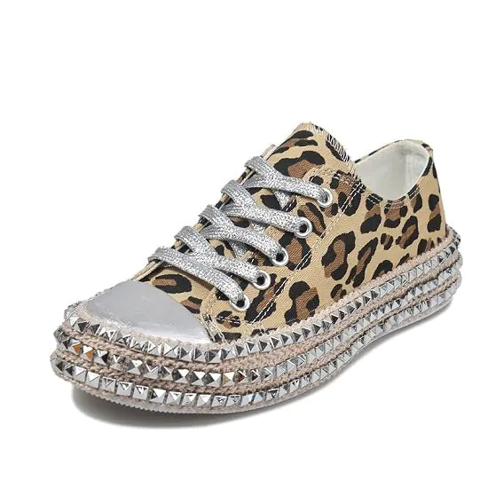 Women Leopard Canvas Shoes - D N A Fitness&Beauty