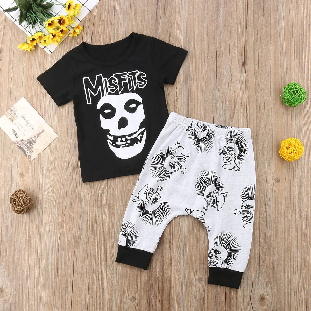 Baby Boy Clothes Black Skull - D N A WeaDWeaR