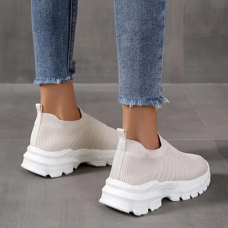 Women's Platform Casual Sneakers - D N A Fitness&Beauty