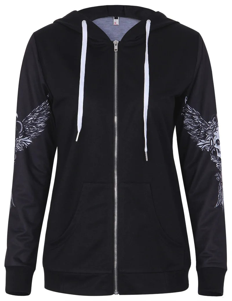 Angel Wings Skull Hoodie