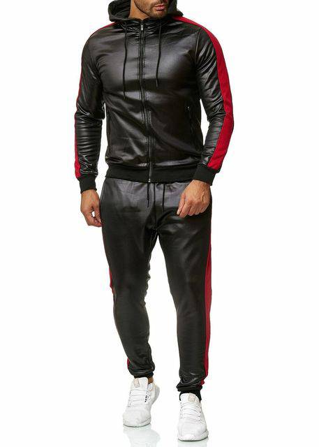 Men's Sweat Suit Hooded Jacket Pants Set - D N A Fitness&Beauty