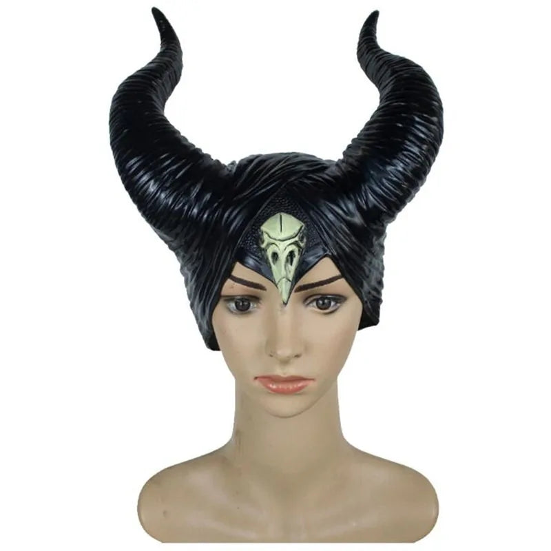 Girls Horns Hat Black Queen Cosplay Headpiece - D N A WeaDWeaR