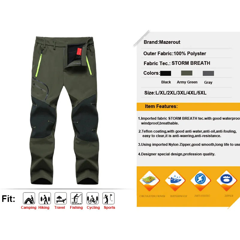 Men Oversized Winter Outdoor Pants