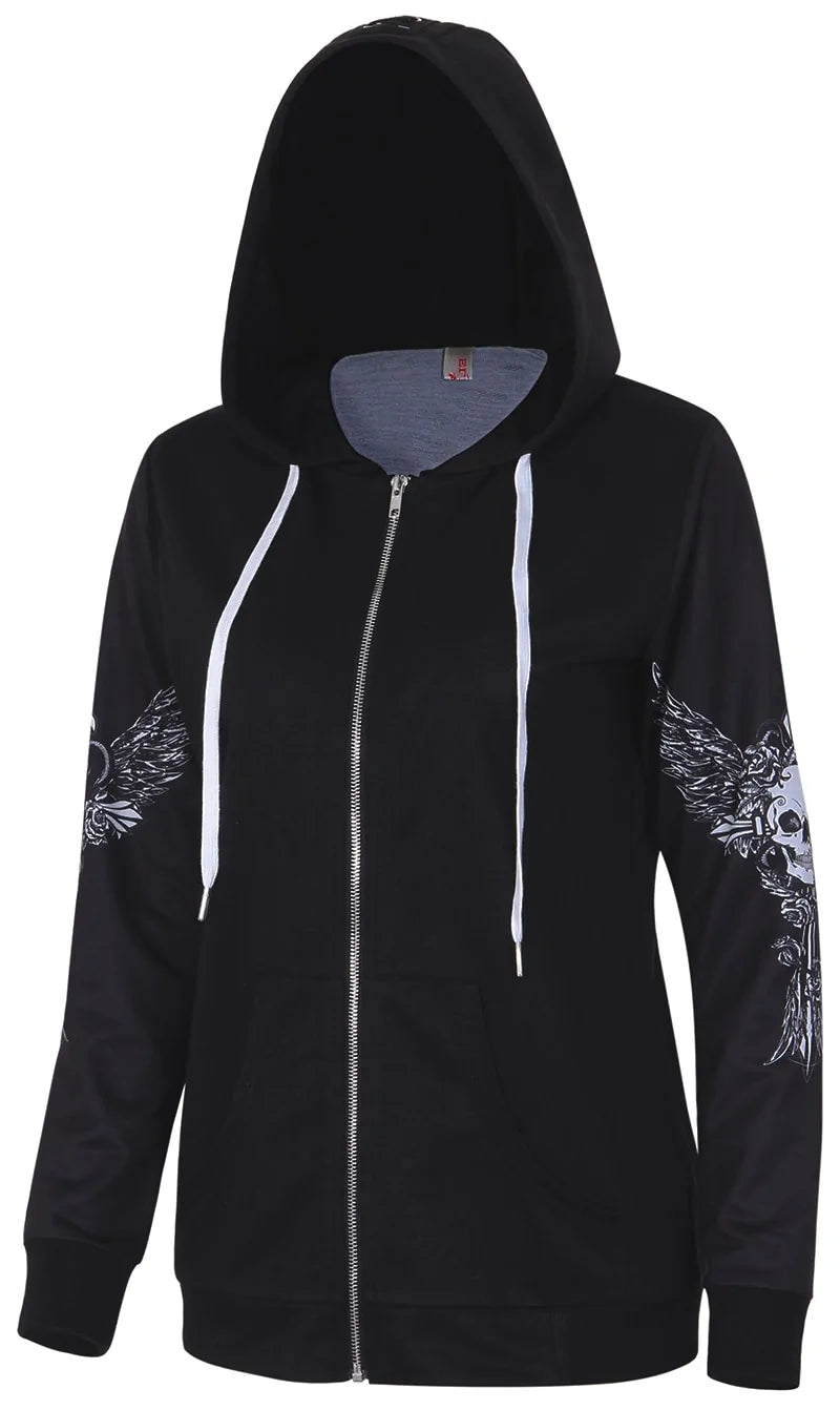 Angel Wings Skull Hoodie