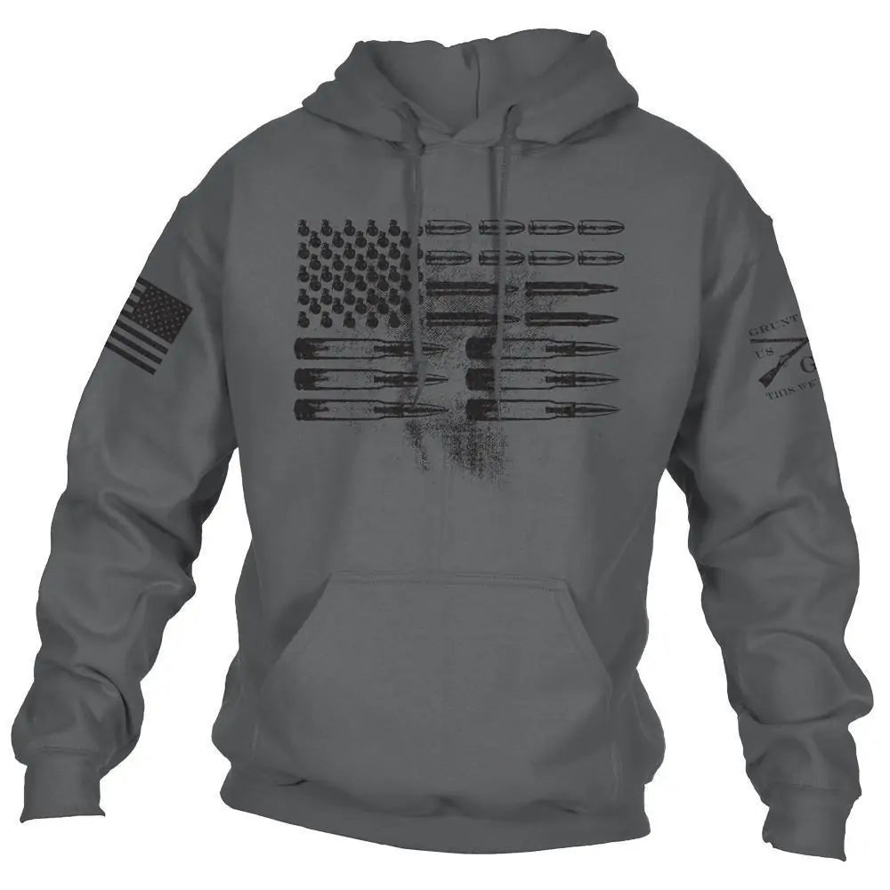 Best Men's Winter American Flag Hooded Sweatshirt