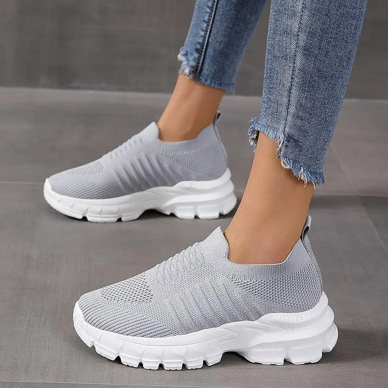 Women's Platform Casual Sneakers - D N A Fitness&Beauty