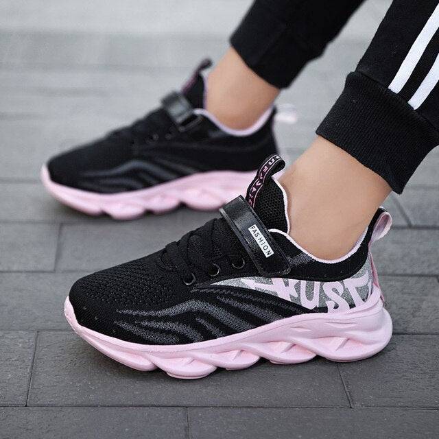 Lace-Up Girls Breathable Running Shoes - D N A Fitness&Beauty