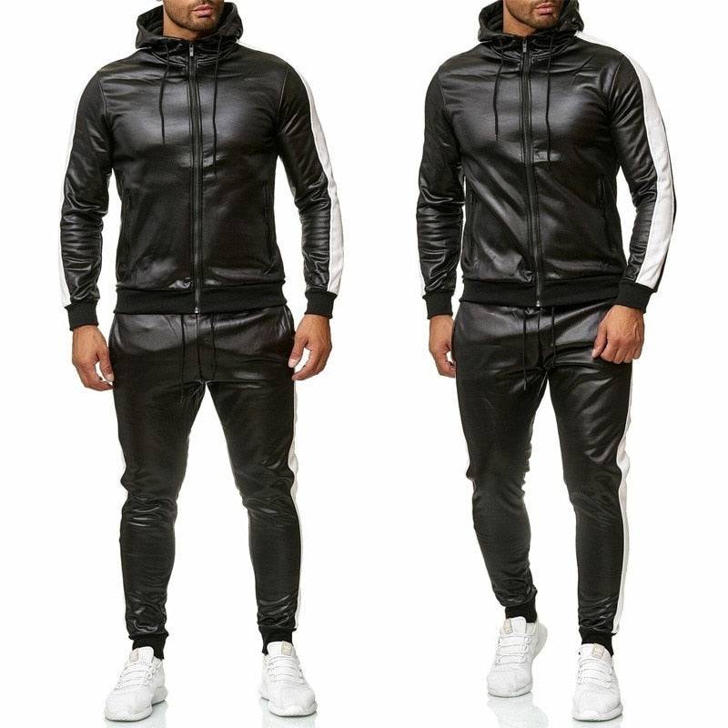 Men's Sweat Suit Hooded Jacket Pants Set - D N A Fitness&Beauty