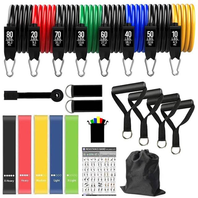 Fitness Exercises Resistance Bands Set - D N A Fitness&Beauty