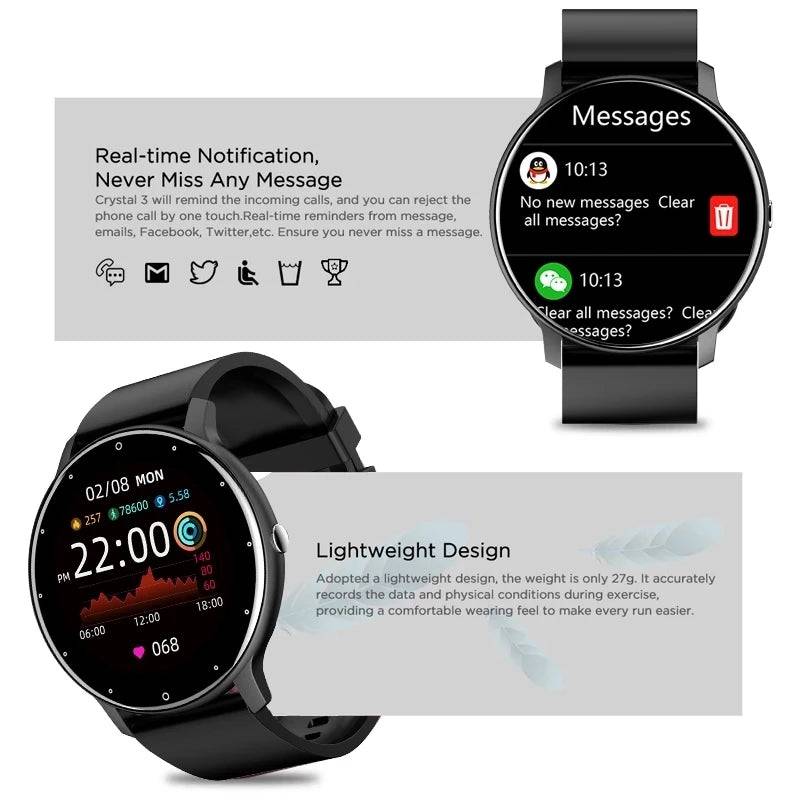 Full Touch Screen Fitness Smart Watch - D N A Fitness&Beauty