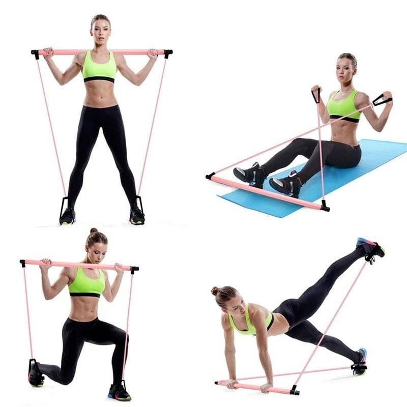 Portable Pilates Bar and Resistance Band - D N A Fitness&Beauty